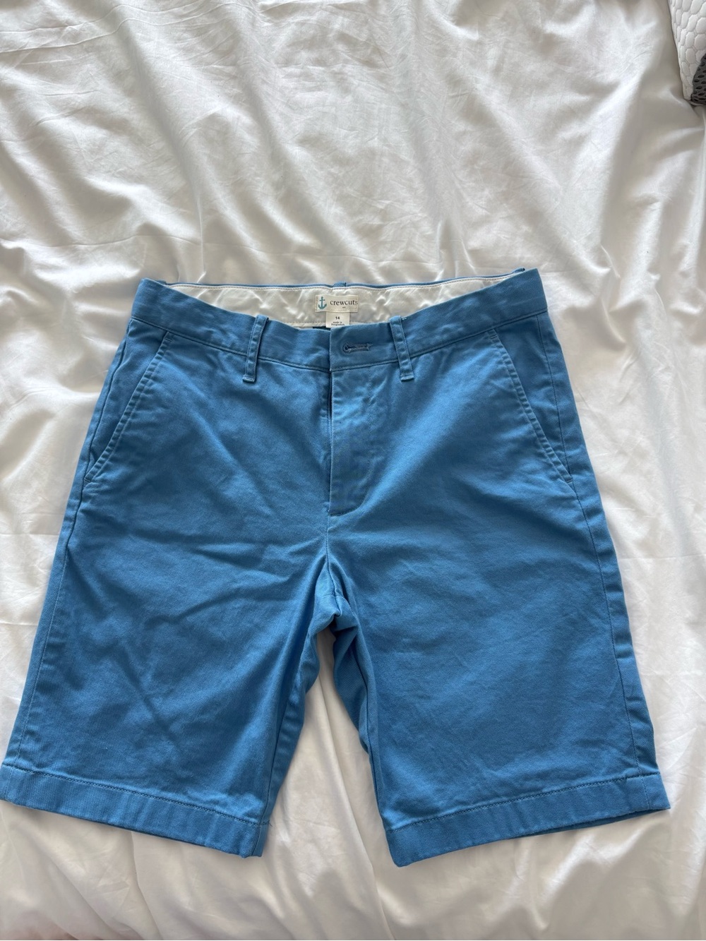 Crewcuts Boys Blue Chino Shorts Sz 14 EUC